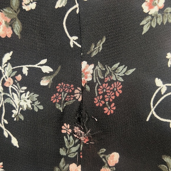 Reformation Bard Dress Mini Puff Sleeve Jolene Georgette Floral Size 12 - Picture 13 of 14